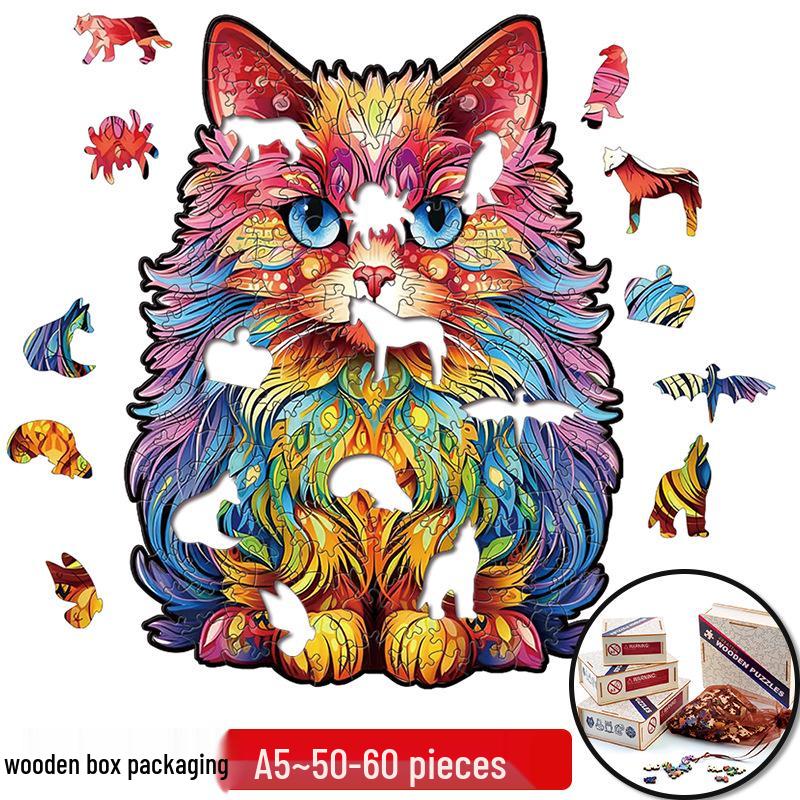 Irregular Animal Dog Penguin Wooden Puzzle in Stock
