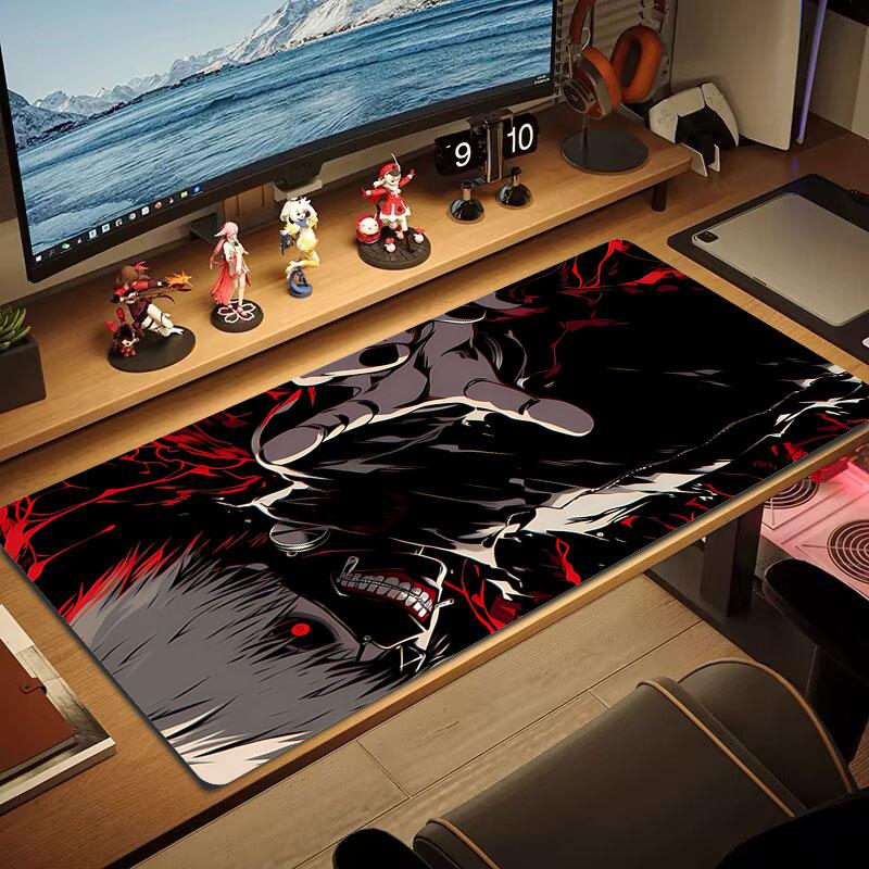 Tokyo Ghoul Mouse Pad, Large Gaming Desk Mat, Non-slip XXL Mousepad for Laptop & Tablet, Mini PC Playmat with Stitched Edges