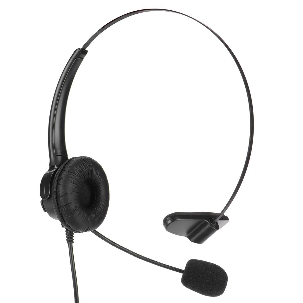 Call Center Headphone 3.5mm Noise Cancelling Adjustable Volume Customer Service Headset with Microphone for PC
