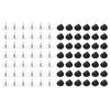 50 Set PVC Rubber Pin Back Pin Backing Tie Tacks Blank Pin with Rubber Pin