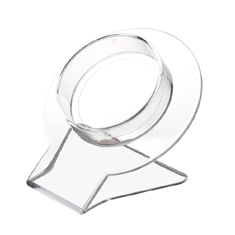 Simple Circular Stable Transparent Acrylic Bracelet Display Rack Jewelry Stand