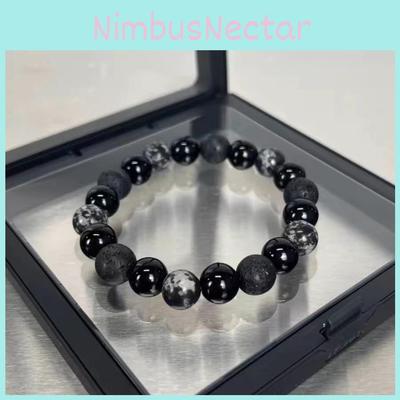 Unique Obsidian Beaded Bracelet Lightweight Handcrafted Jewelry For Men And Women