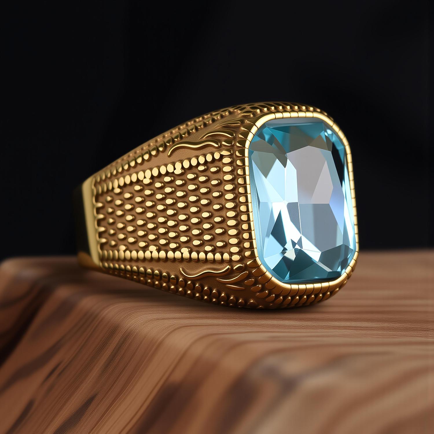 

Men s/Women High Quality 316LStainless Steel Multiple Color Gemstone Styles Onyx Rings Classic Fashion Trend Jewelry 13 море синього кольору