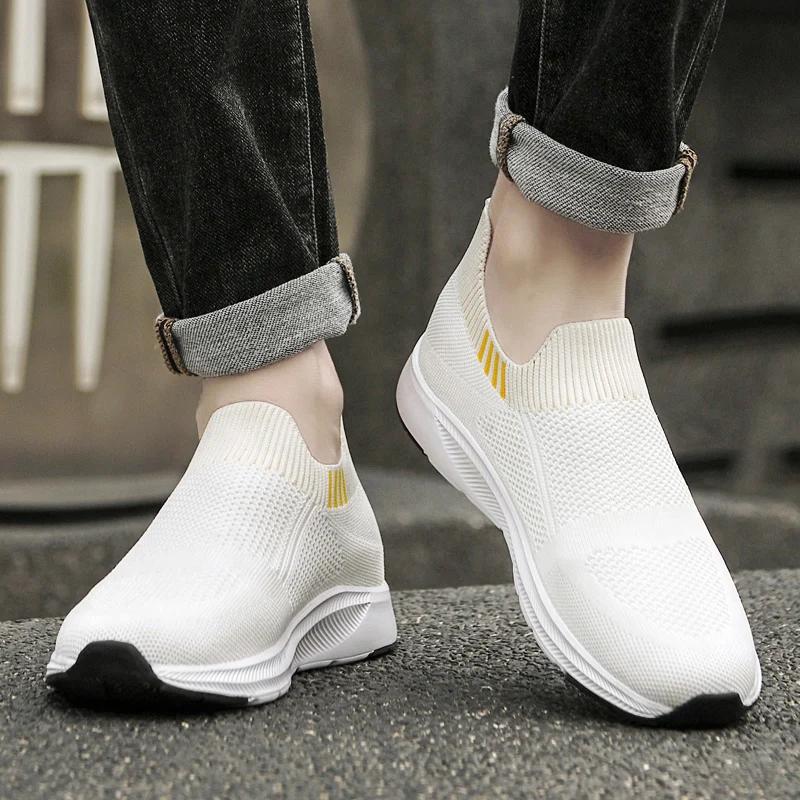 Unisex 6CM Height Increase Breathable Mesh Casual Shoes Men Women Lightweight Comfortable Anti-Slip Wear-Resistant Elevator Shoe