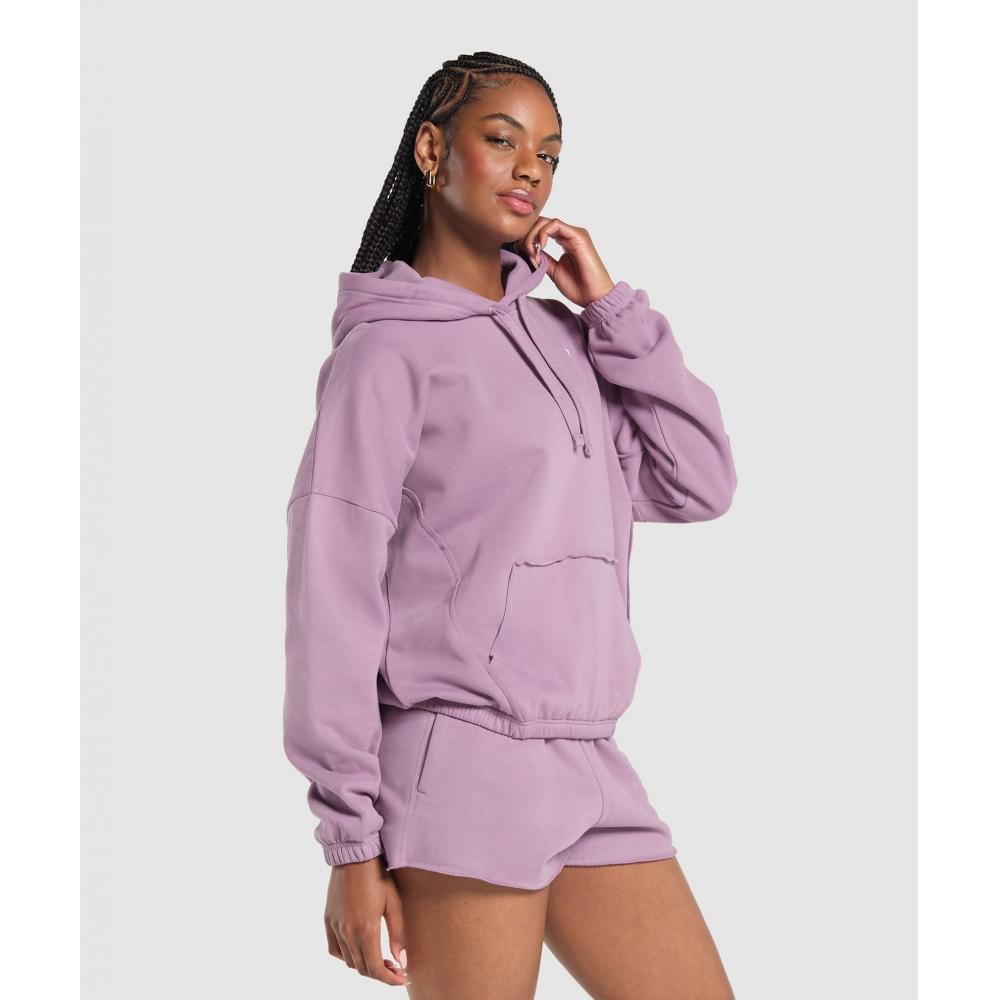 Gymshark Fleece Oversized Hoodie Soft Purple B8a7h Pbzs