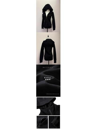 Women's Hooded Sweatshirt Jacket - Straight Shoulder, Fitted, for Spring and Autumn, Taiwan Design