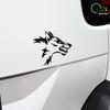 Creative wild beast wolf head car sticker; car and motorcycle bumper  modification decoration reflective sticker