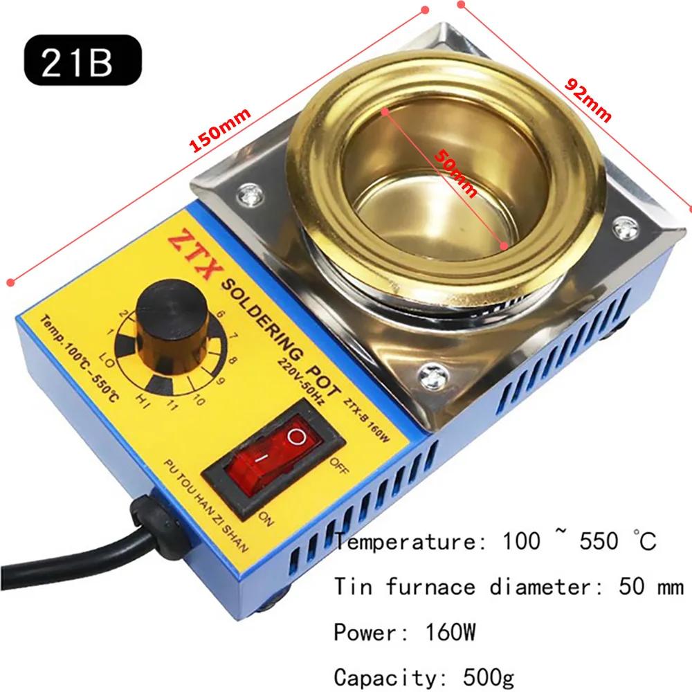 High Quality 220V 150/160W Adjustable Temperature Tin Melting Furnace Stove Pot Tool EU Plug
