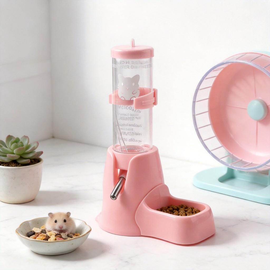 Hamster Water Bottle With Steel Ball Valve Leakproof Drinking Dispenser For Small Pets