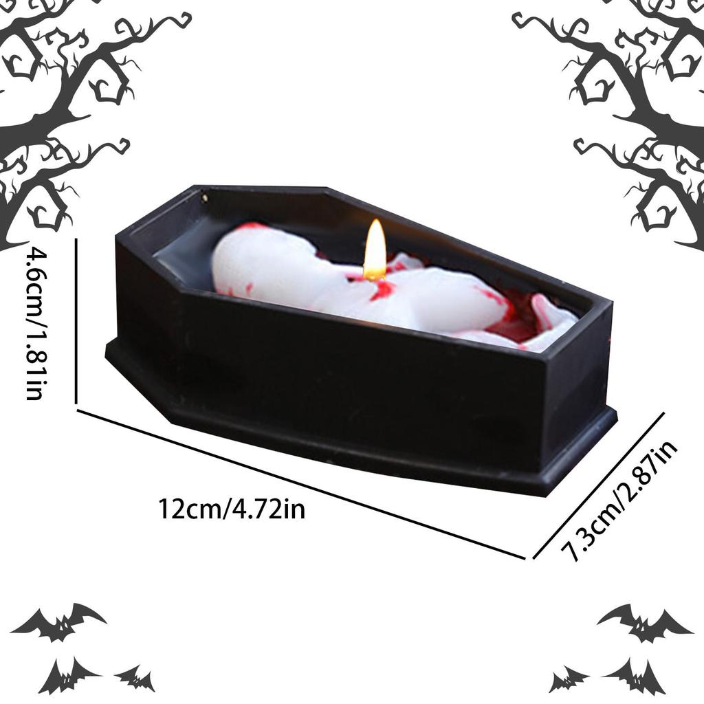 Soy Candles Halloween Coffin Candle Fragrant Room Decor Table Centerpiece Coffin For Birthday Women Men Desk Party Farmhouse