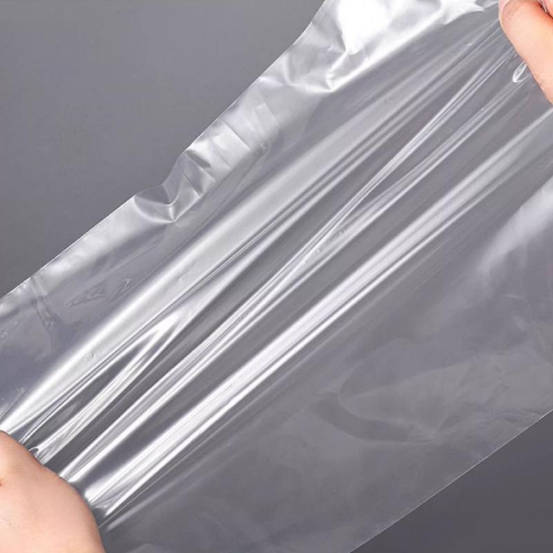 100m Flat Mouth Straight Through Bag Plastic Roll Film Fishing Rod Steel Cloth Industrial Dustproof Moisture-proof PE Tube Bags Cylindrical Pockets