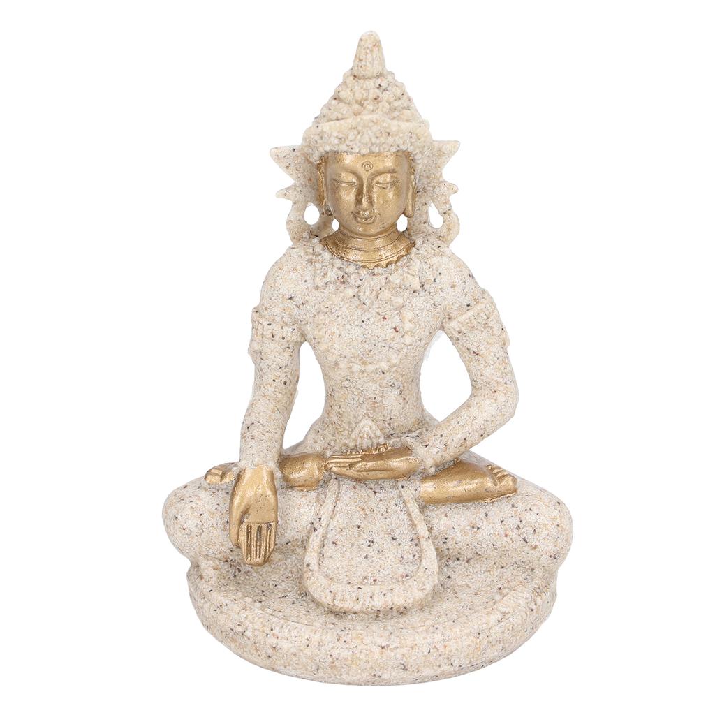 Buddha Statue Artisan Craftsmanship Clear Engraving Strong Frost Resistance Resin Meditating Buddha