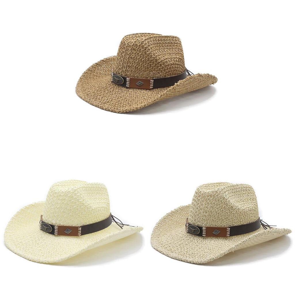 Sun Protection Straw Hat With Large Brim For Summer Outdoor Casual And Sunshade
