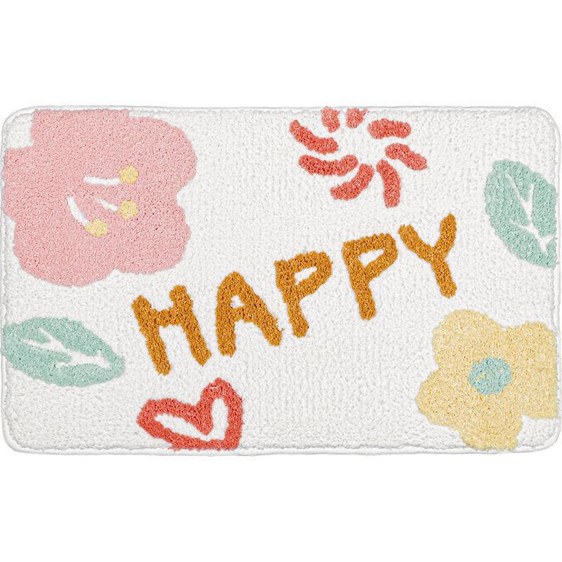Cartoon Floor Mat Toilet Toilet Absorbent Kitchen Bathroom Non-slip Mat Door Entry Floor Mat Bedroom Carpet Floor Mat