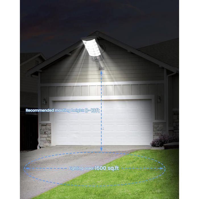 Lampadaire Solaire - UNDERSCORE - Gefolly - 6500K - IP67 Étanche - Télécommande Inclus