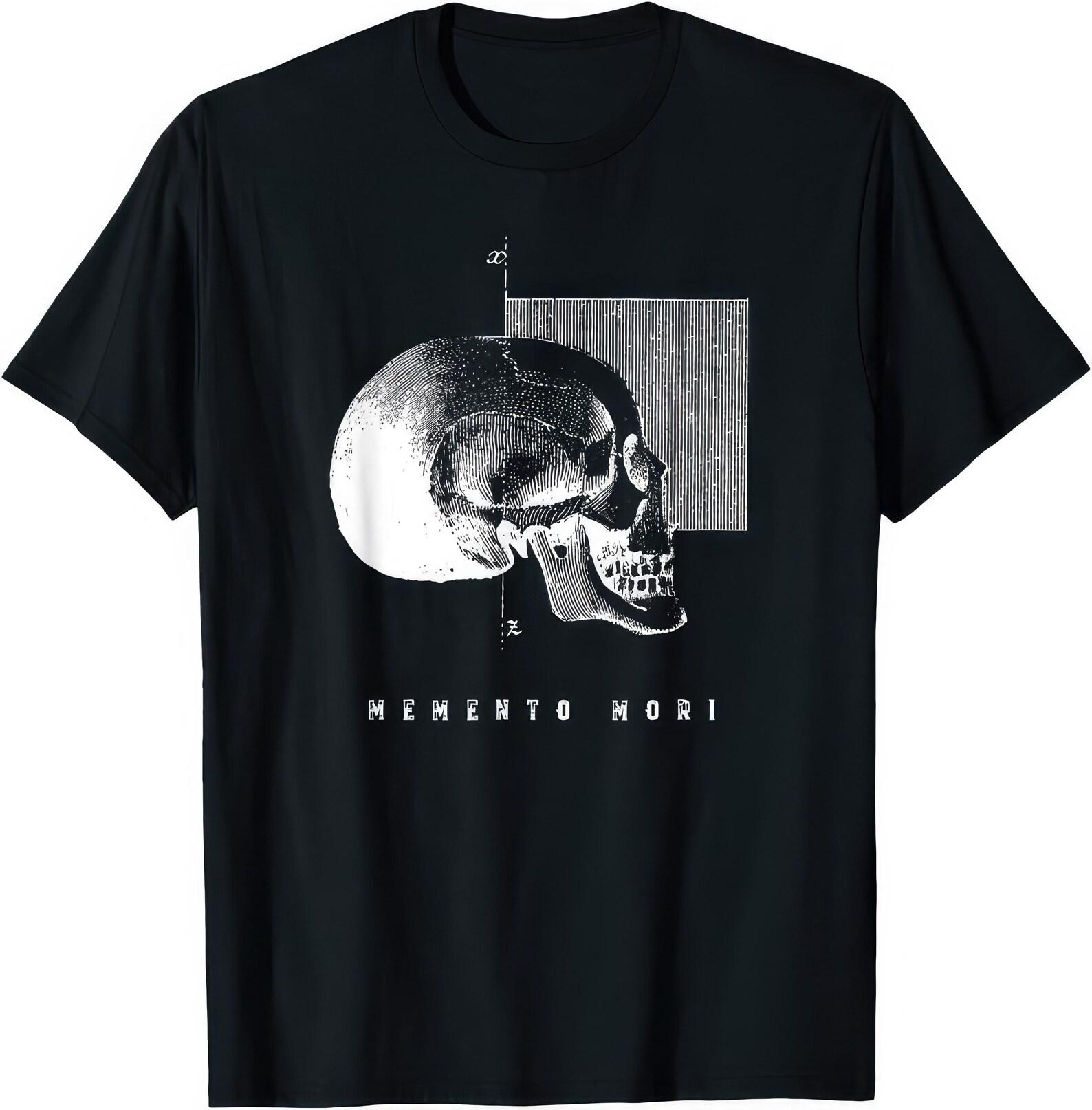 Memento Mori T shirt: Stoic Philosophy Skull Graphic Tee M