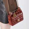 New Bag Top Layer Cowhide Bag Tmall Elf Xiaoxiang Style Fashionable and Versatile One Shoulder Crossbody Women's Bag