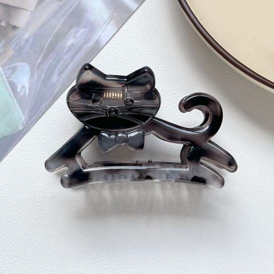Girl Hair Claw Cat Design Anti-slip Teeth Hair Clip Back Head Shower Shark Hair Clip School Events Festive Hair Accessory