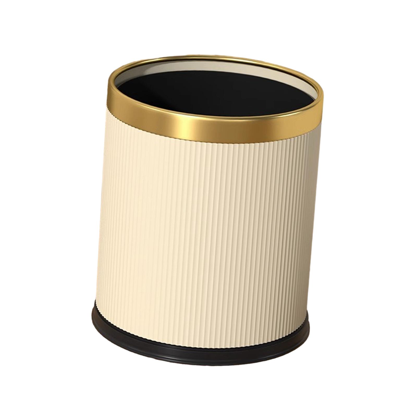 

Open Top Trash Can Waste Can Wastebasket Rustic Garbage Can Kitchen Trash Bin for Hotel Guestroom Study Room Home жёлтый