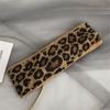 New Hair Styling Winter Warm Bowknot Turban Leopard Headwear Crochet Head wrap Knitted Headband