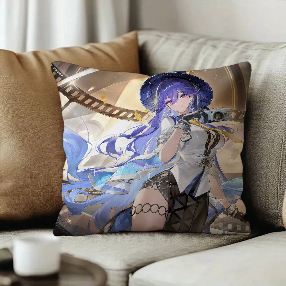 Game Anime Wuthering Waves Pillow Gift Home Office Decoration Bedroom Sofa Car Cushion Cover case x