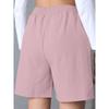 Summer New Style, Loose Fit, Linen, Casual Shorts, Solid Color, Plus Size, High Waist, Wide Leg Pants for Women