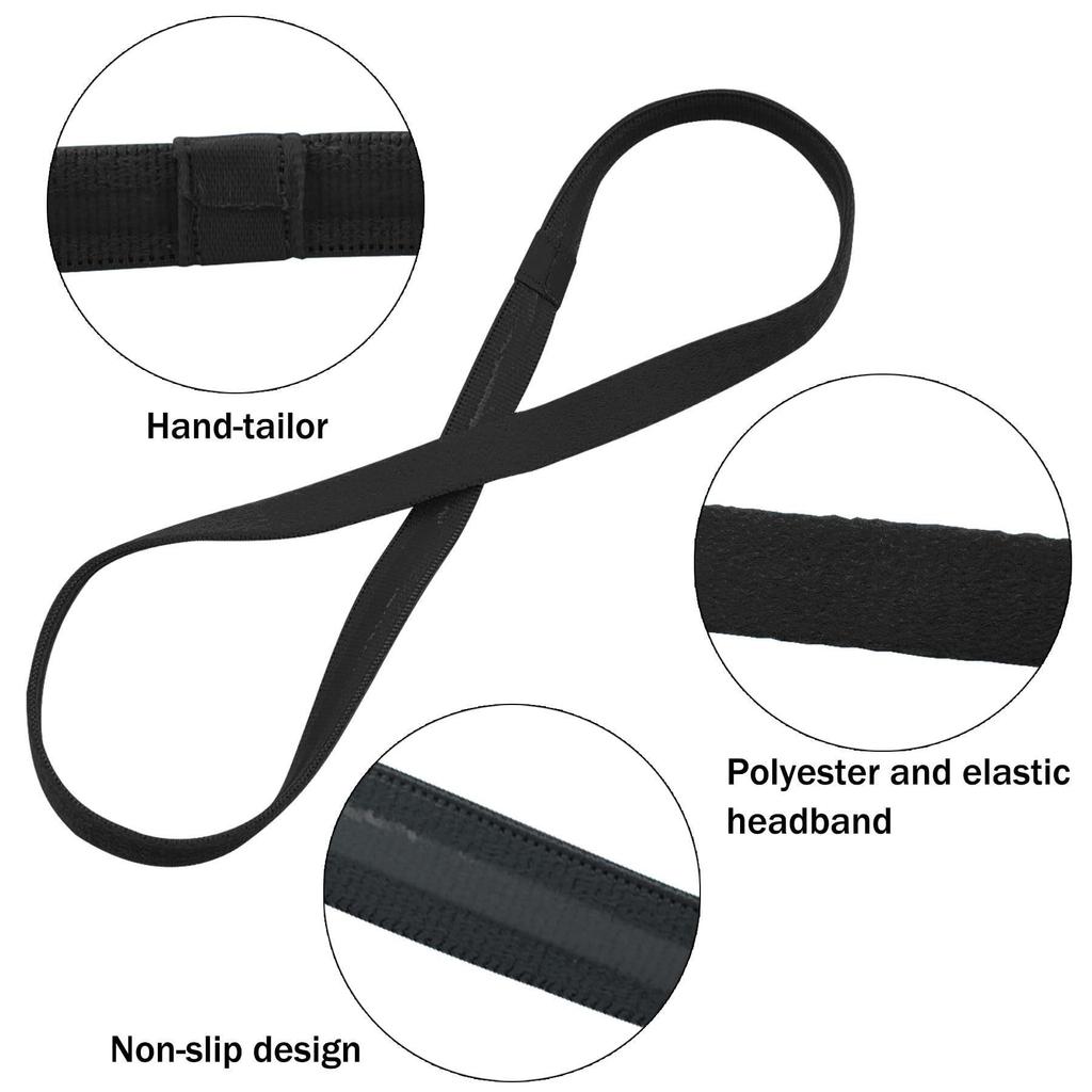 Unisex Silicone Non-Slip Sweat-Wicking Sports Headband for Fitness, Yoga, Running, and Football