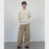 Men's Korean Style High-End Henley Collar Sweater - Heavy Woven, Twisted Knit, Loose Fit for Spring & Autumn