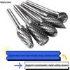 Hartmetall-Rotationsfeile: Hartmetall-Fräserkopf mit 6 mm Einfach- und Doppelnut von Haojing Cutting Tools.