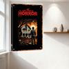 The Amityville Horror Vintage Horror Movie Metal Tin Sign - Spooky House & Ghosts Illustration, Retro Home Decor for Bar/Cafe/Ma