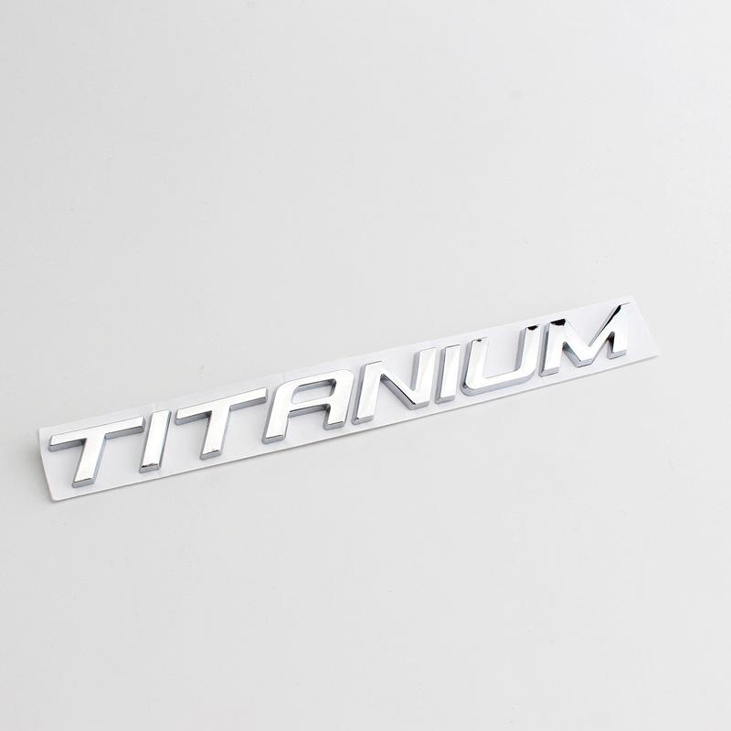 3d Metal Logo Titanium Emblem Letters Car Trunk Badge Titanium Sticker Accessories