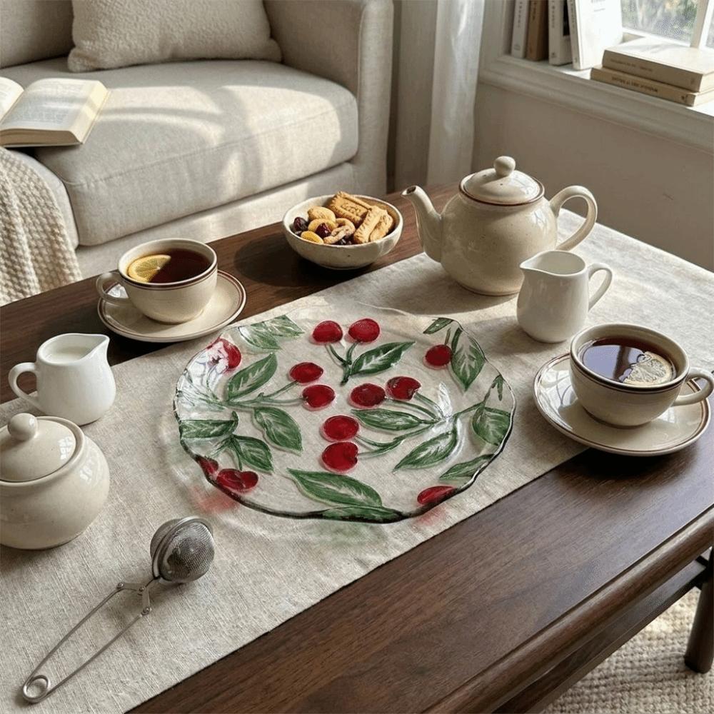 Safe Fruit Plate Lemon Pattern Dinner Plate Multi-purpose Shallow Plate  Picnic