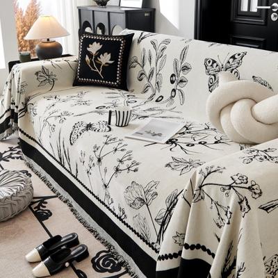 Copridivano in Chenille Spesso Vintage Coperta Antiscivolo per Divano Cuscino Semplice Vento Sabbia Pelo Asciugamano Coperta alla Moda Asciugamano per Divano