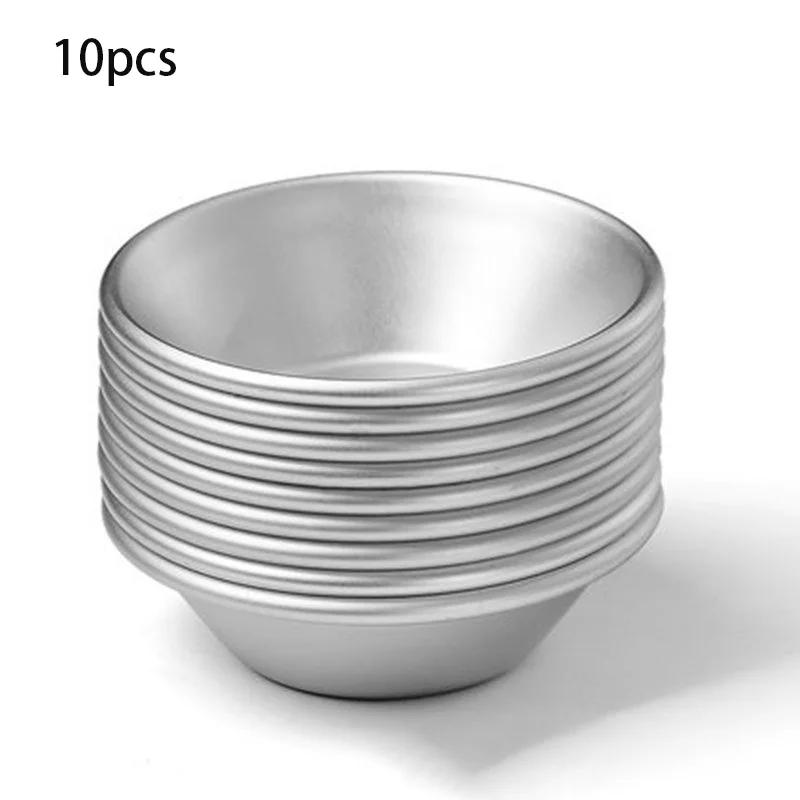 

10/25/50pcs Reusable Egg Tart Molds Aluminum Alloy Baking Accessories Pudding Mould Mooncake Mold Kitchen Oven Dessert Mould