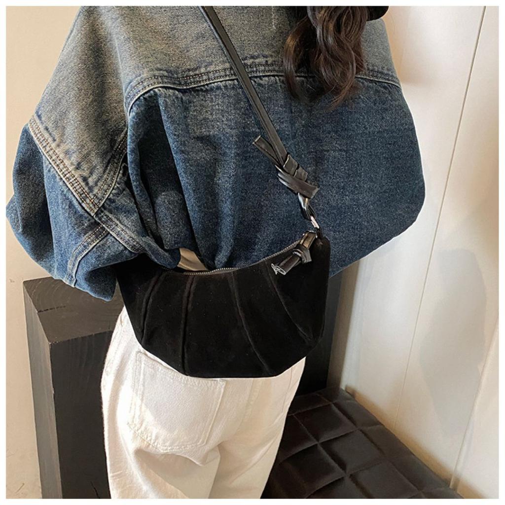 Hochwertige Nischentaschen für Damen, Retro- und modische Taschen in Knödelform, Umhängetaschen mit einem Schultergurt, vielseitige Taschen in Croissantform