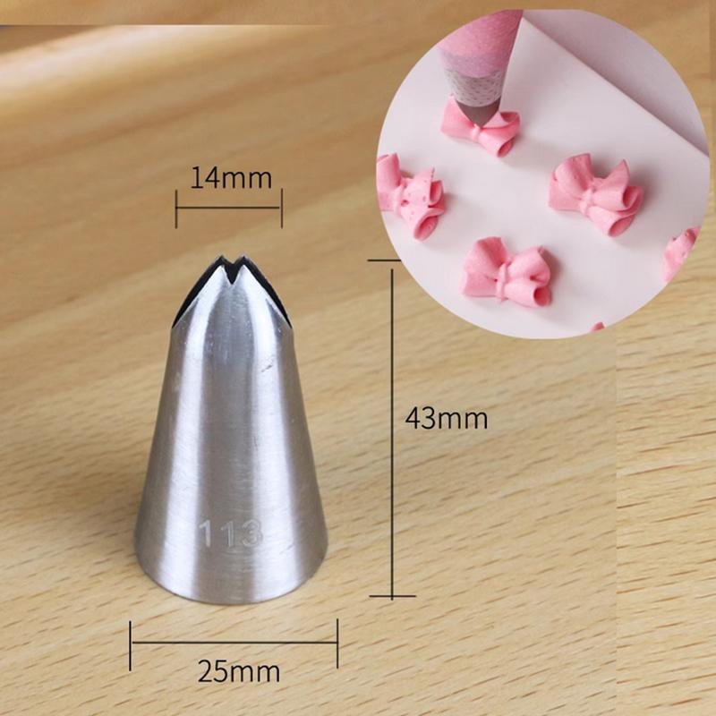 Špička na zdobení motýlkem Nerezová ocel List Lilie Fondán Krém Stříkací tryska Zdobení sušenek a dortů Kuchyňské pekařské nástroje
