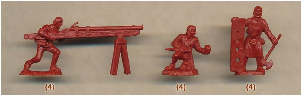 Ultimatio Scale Medieval European Artillery Plastic Model Kit 24 RU72009 1/72 (8 Poses, Figures)