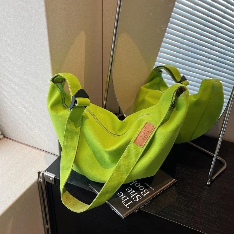 2026 New Shoulder Bag for Women, Large Capacity Versatile Commuting Tote Bag, Student Class Handbag, Lightweight Canvas Bag