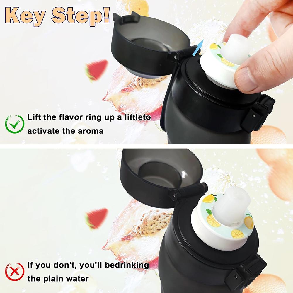 1 sztuka kapsułek smakowych do wody, nakrętki smakowe do butelek na wodę, kapsułki o zapachu owoców do butelek na wodę, pierścienie do kubków sportowych, sport na świeżym powietrzu