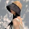 Weave Straw Hat Shade Sun Caps Sunscreen Bucket Hat Breathable Beach Fisherman Hat  Girls
