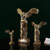 Victory Goddess Statue - Greek Mythology Resin Sculpture for Home Decor, Office Desk Ornament with Gold Finish Art Craft