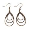Filigree Teardrop Dangle Earrings Vintage Boho Leaf Drop Earrings For Women Ethnic Retro Jewelry