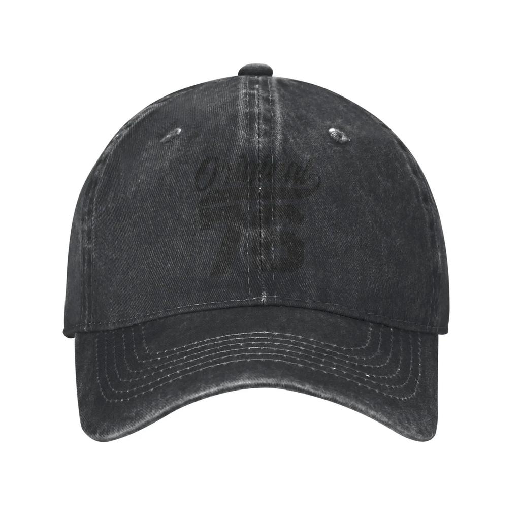 Summer 50th Birthday Original Vintage 1976 Baseball Cap Logo Washed Trucker Hat Unisex-Teens Casual Outdoor Sport Baseball Caps