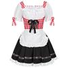 Beer Festival Costume Bavarian Women's Performance Costume Square Print Square Neck Dress