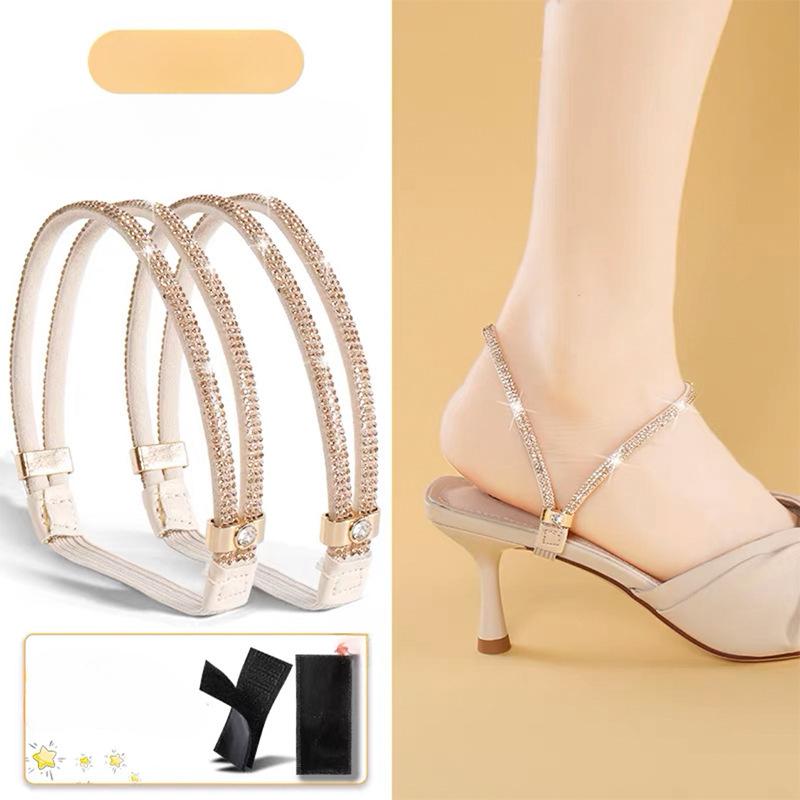 1Pair High Heels, Shoelaces, Anti-drop Artifacts, No Installation Straps, Fixed Sandals, Anti-drop Heels, Slippers, Lazy Shoelaces