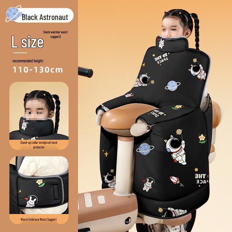 Thickened Winter Windshield & Rear Seat Cover for Children's Electric Cars - Parent-Child Cold-Proof, Windproof Protection