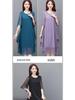 Plus Size Women's Summer Chiffon Long Skirt - Solid Color, Mid-Length, Stylish & Slimming Design