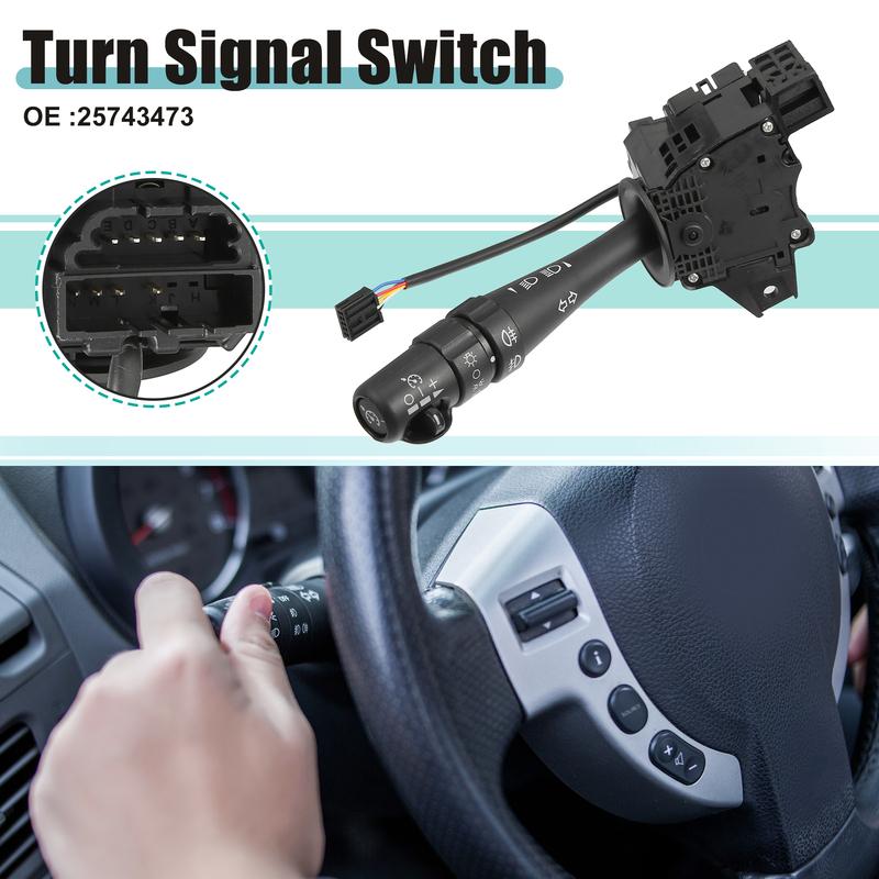 X Autohaux Car Steering Column Turn Signal Switch Combination Cruise Control Switch 25743473 for Cadillac 2004-2007 Accessories
