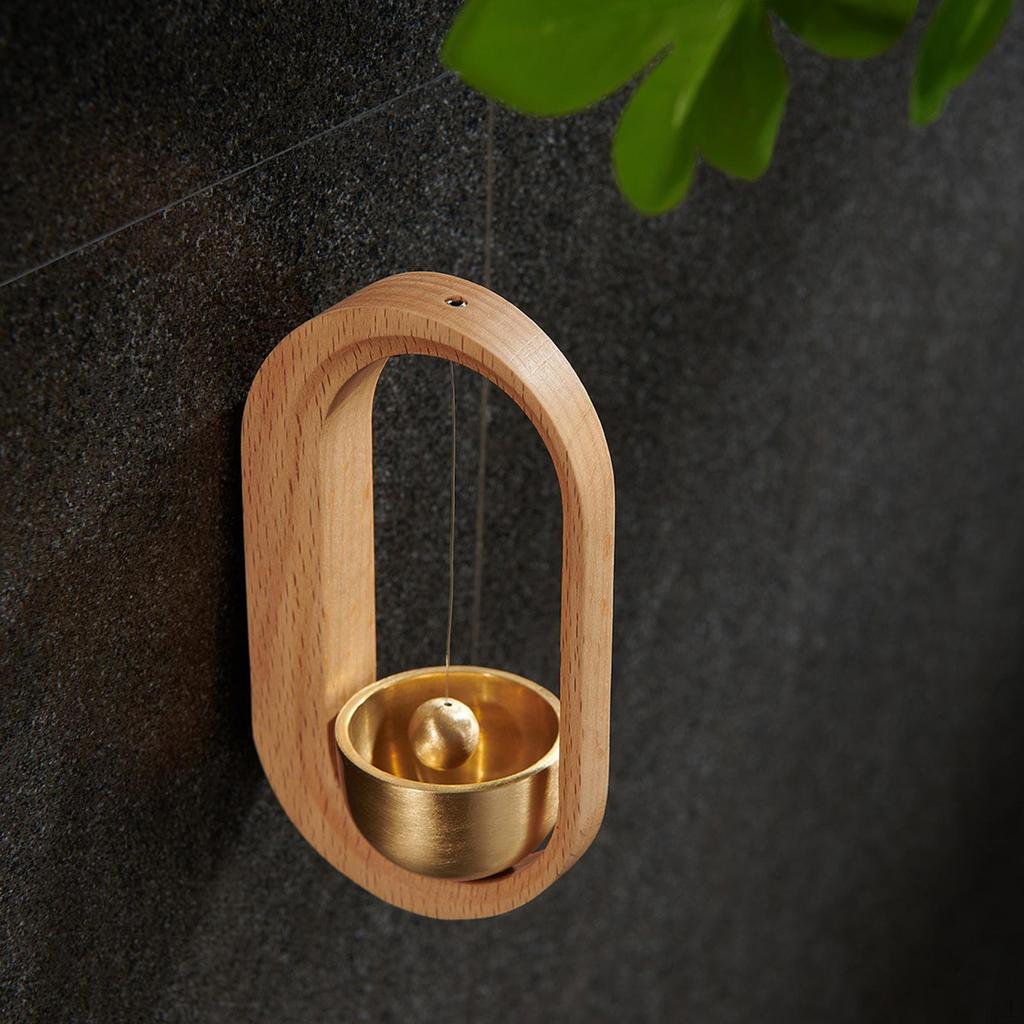 Door Bell Hanging Solid Wood Wear Resisting Adhesive Rustproof Creative Handcrafted Retro for Decor