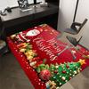 Christmas Santa Claus Crystal Velvet Office Chair Mat Area Rug - Non-Slip, Floor Mat, Office Desk Chair Rugs,Christmas Gift-1106081